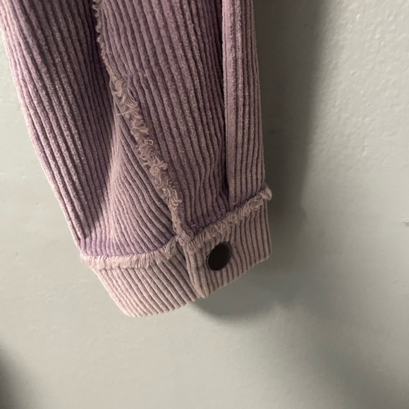 NWOT POL Corduroy Rhinestones Fringe Long Sleeve Purple Jacket. Size Small - Picture 6 of 9